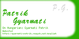 patrik gyarmati business card